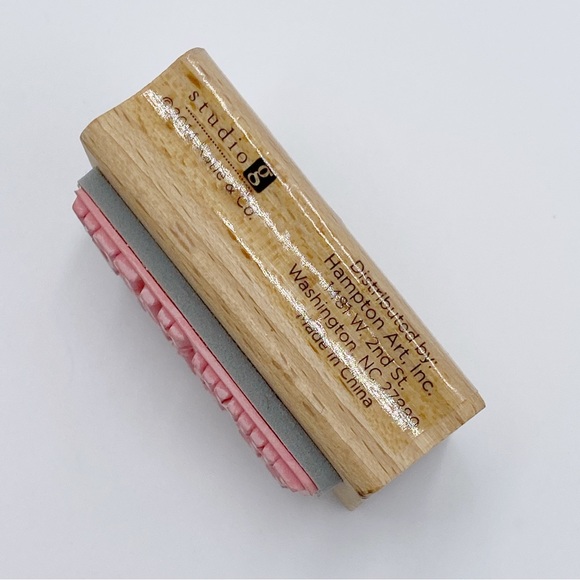 Wooden Rubber Ink Stampers Peacock Feather, Frog, Think Happy Be Happy Stampers - Picture 10 of 11